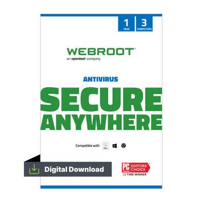 Webroot AntiVirus (3 Devices, 1 Year) 1000063020