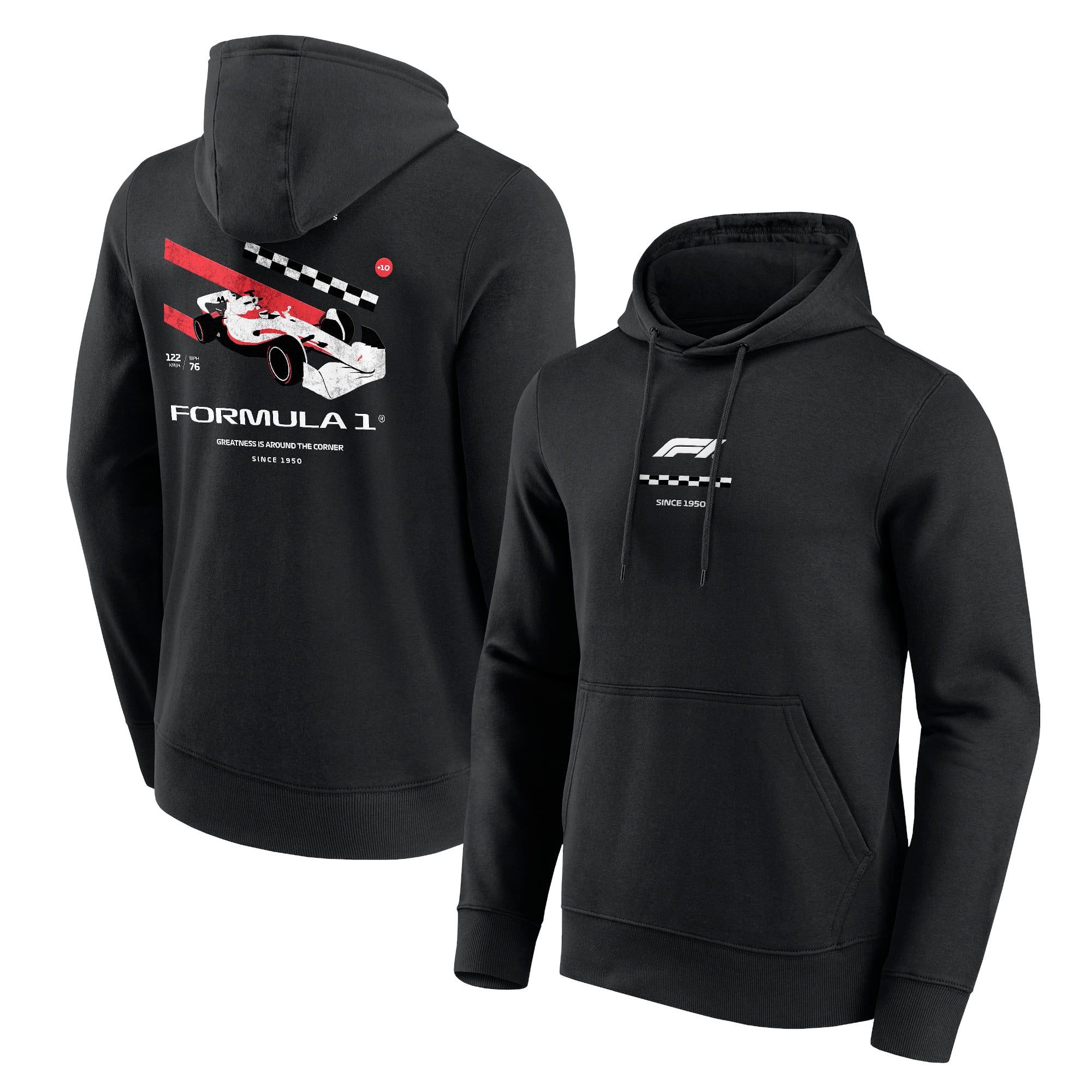 Sweat à capuche graphique de voiture en détresse de Formule 1 - Homme Taille: 2XL