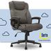 Serta at Home Serta Connor Ergonomic Executive Office Chair w/ Layered Body Pillows & Contoured Lumbar Upholstered, Microfiber in Gray/Black | Wayfair