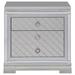 Everly Quinn Corsair 2 - Drawer Nightstand in White Wood in Gray | 29 H x 28.25 W x 18.5 D in | Wayfair 6F8424B16A7147779A974A51405F5D8C