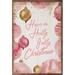 The Holiday Aisle® Pink Have A Holly Jolly Christmas Ornaments Wood in Brown/Pink | 36 H x 24 W x 1.5 D in | Wayfair