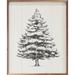 The Holiday Aisle® Simple Pine Tree White Wood in Brown/White | 10 H x 8 W x 1.5 D in | Wayfair 73CB65DD70074F8B8032E900429640CC