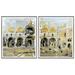 Soicher Marin Isabelle in Venice San Marco' by Isabelle de Borchgrave - 2 Piece Picture Frame Painting on in Black/Gray/Yellow | Wayfair