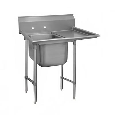 Advance Tabco 9-1-24-24R 46" 1 Compartment Sink w/ 16"L x 20"W Bowl, 12" Deep, Stainless Steel