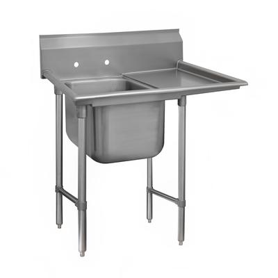 Advance Tabco 9-21-20-24R 50" 1 Compartment Sink w/ 20"L x 20"W Bowl, 12" Deep, Stainless Steel