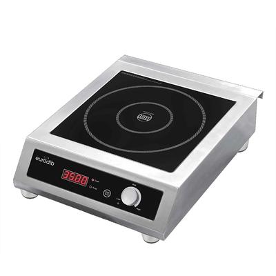 Eurodib SWI3500 Countertop Induction Range w/ 1 Burner, 208-240v/1ph, 4-1/2" to 14" Pots/pans, Stainless Steel Body/ Vitroceramic Cooking Surface