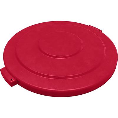 Carlisle 84102105 Bronco Round Flat Top Lid for 20 gal Trash Can - Plastic, Red