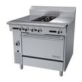 Garland C36-12C Cuisine 36" 2 Burner Commercial Gas Range w/ (2) Hot Tops & Convection Oven, Natural Gas, Stainless Steel, Gas Type: NG
