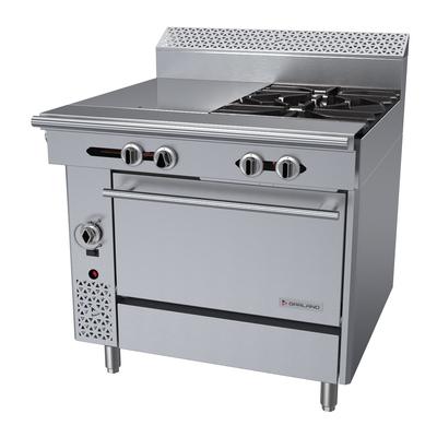 Garland C36-14C NG 36" 2 Burner Commercial Gas Range w/ Hot Top & Convection Oven, Natural Gas, Stainless Steel, Gas Type: NG