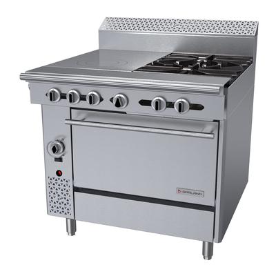 Garland C36-17C LP 36" 2 Burner Commercial Gas Range w/ Hot Top & Convection Oven, Liquid Propane, Stainless Steel, Gas Type: LP