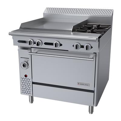 Garland C36-2-1R LP 36" 2 Burner Commercial Gas Range w/ Griddle & Standard Oven, Liquid Propane, Stainless Steel, Gas Type: LP