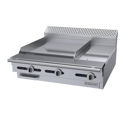 Garland C36-3-1M Cuisine 36" Commercial Gas Range Top w/ Hot Top/Griddle - Modular, Natural Gas, Stainless Steel, Gas Type: NG