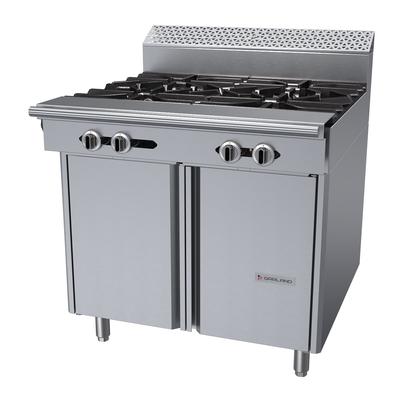Garland C36-7S 36" 4 Burner Commercial Gas Range w/ Storage Base, Natural Gas, Stainless Steel, Gas Type: NG