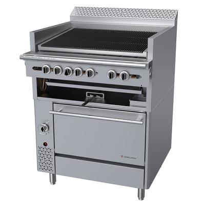 Garland C36-ARR LP 36" Commercial Gas Range w/ Charbroiler & Standard Oven, Liquid Propane, Stainless Steel, Gas Type: LP