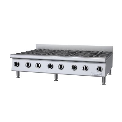Garland GTOG48-8 NG 48" Gas Hotplate w/ 8 Burners & Manual Controls, Natural Gas, Stainless Steel, Gas Type: NG