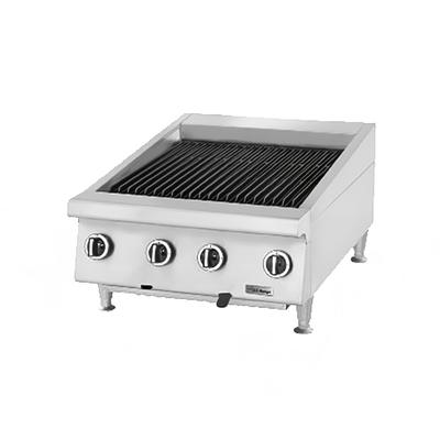 Garland UTBG48-NR48 LP 48" Countertop Charbroiler w/ Cast Iron Grates - Manual Controls, Liquid Propane, Stainless Steel, Gas Type: LP
