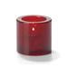 Hollowick 5140R Tealight Glass Lamp, Ruby, Thick Glass, 2 7/8"H x 2 3/4"dia, Red