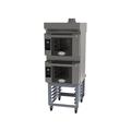Cadco BLS-3HLD-2H Double Half Size Electric Commercial Convection Oven - 3.3kW, 208-240v/1ph, Bakerlux LED, Stainless Steel