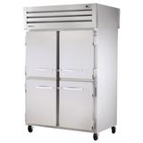 True STR2DT-4HS-HC 53" 2 Section Commercial Refrigerator Freezer - Solid Doors, Top Compressor, 115v, Stainless Steel | True Refrigeration