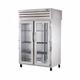 True STR2RPT-2G-2S-HC Spec Series 52 3/5" 2 Section Pass Thru Refrigerator, (2) Glass Doors, (2) Solid Doors, Left/Right Hinge, 115v, Stainless Steel
