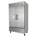 True T-43-HC 47" 2 Section Reach In Refrigerator, (2) Left/Right Hinge Solid Doors, 115v, 6 PVC Coated Shelves, Silver | True Refrigeration