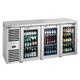 True TBR72-RISZ1-L-S-GGG-1 72" Bar Refrigerator - Swinging Glass Doors, Stainless, 115v, Silver | True Refrigeration