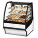 True TDM-DC-36-GE/GE-W-W 36 1/4" Full Service Dry Bakery Case w/ Curved Glass - (4) Levels, 115v, White | True Refrigeration