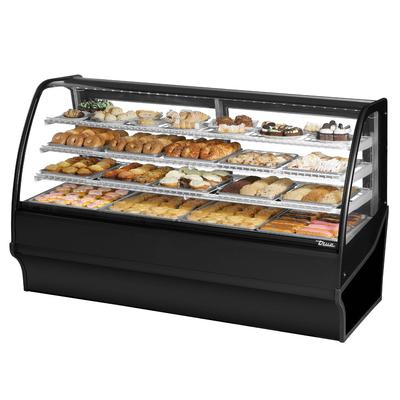 True TDM-DC-77-GE/GE-W-W 77 1/4" Full Service Dry Bakery Case w/ Curved Glass - (4) Levels, 115v, White | True Refrigeration