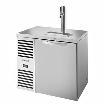 True TDR36-RISZ1-L-S-S-1 36" Kegerator Commercial Beer Dispenser w/ 1 Keg Capacity - 1 Column, Stainless, 115v, Stainless Steel