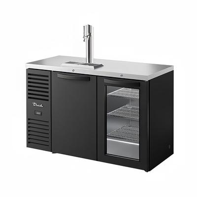 True TDR52-RISZ1-L-B-SG-1 52" Kegerator Commercial Beer Dispenser w/ 1 Keg Capacity - 1 Column, Black, 115v, 1-Keg Capacity | True Refrigeration