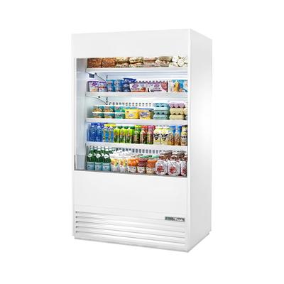 True TOAM-48-HC~NSL01 WHT 48" Vertical Open Air Cooler w/ (5) Levels, White, 208-230v, Black | True Refrigeration