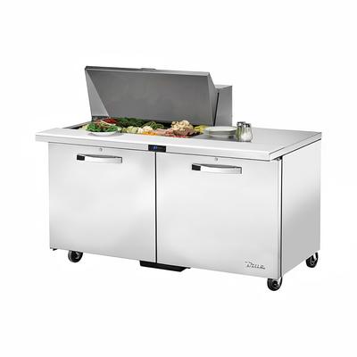 True TSSU-60-15M-B-HC~SPEC3 60" Spec Series Mega Top Sandwich/Salad Prep Table w/ Refrigerated Base, 115v, Two Doors, 115 V, Stainless Steel