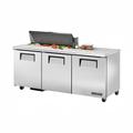 True TSSU-72-10-HC 72" Sandwich/Salad Prep Table w/ Refrigerated Base, 115v, Stainless Steel | True Refrigeration