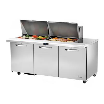 True TSSU-72-24M-B-ST-HC~SPEC3 72" Spec Series Mega Top Sandwich/Salad Prep Table w/ Refrigerated Base, 115v, 115 V, Stainless Steel