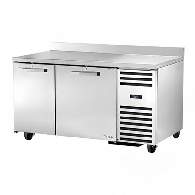 True TWT-60-32F-HC~SPEC3 Spec Series 60" W Worktop Freezer w/ (2) Sections & (2) Doors, 115v, Silver | True Refrigeration