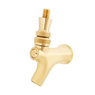 Micro Matic 4933KBR Standard Beer Faucet w/ Brass Lever - Polished Brass Finish