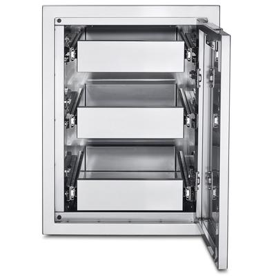 Crown Verity IBILC-3D Large Built In Cabinet w/ 3 Drawers - Stainless Steel
