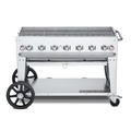 Crown Verity CV-MCB-48NG 46" Mobile Gas Commercial Outdoor Charbroiler w/ Water Pan, Natural Gas, Stainless Steel, Gas Type: NG