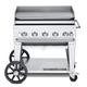 Crown Verity CV-MG-36LP 34" Mobile Gas Commercial Outdoor Griddle, Liquid Propane, Stainless Steel, Gas Type: LP