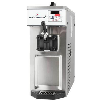 Spaceman 6210-C Soft Serve Ice Cream Machine w/ (1) 8 1/2 qt Flavor Hopper, 115v, Silver