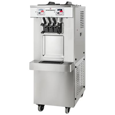 Spaceman 6250A-C Soft Serve Ice Cream Machine w/ (2) 6 qt Flavor Hoppers, 208-230v, 1ph, Silver