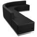 Flash Furniture ZB-803-610-SET-BK-GG 5 Piece Modular Reception Sofa Set - LeatherSoft Upholstery, Black