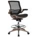 Flash Furniture BL-LB-8801X-D-GG Swivel Office Chair w/ Mid Back - Black Mesh Back & Seat