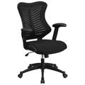 Flash Furniture BL-ZP-806-BK-GG Swivel Office Chair w/ High Back - Black Mesh Back & Seat