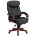 Flash Furniture BT-90171H-S-GG Swivel Office Chair w/ High Back - Black LeatherSoft Upholstery