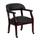 Flash Furniture B-Z100-LF-0005-BK-LEA-GG Rolling Conference Chair w/ Black Italian Leather Upholstery &amp; Mahogany Wood Frame