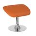 Flash Furniture CH-162430-O-OR-FAB-GG Egg Series Ottoman w/ Round Chrome Base - 19 1/2"W x 15"D x 17 1/2"H, Orange Fabric