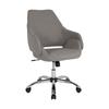Flash Furniture CH-177280-LGY-F-GG Swivel Office Chair w/ Mid Back - Light Gray Fabric Upholstery