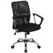 Flash Furniture GO-6057-GG Swivel Office Chair w/ Mid Back - Black Mesh Back & Seat