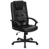 Flash Furniture GO-7102-GG Swivel Office Chair w/ High Back - Black LeatherSoft Upholstery